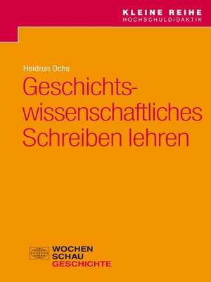 cover image of Geschichtswissenschaftliches Schreiben lehren